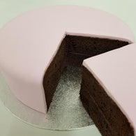 Plain Undecorated Iced CHOCOLATE Cake Base - (filled and covered with sugarpaste. PLEASE TELL US WHEN YOU NEED YOUR CAKE **3 WEEKS REQUIRED FOR POSTAGE**