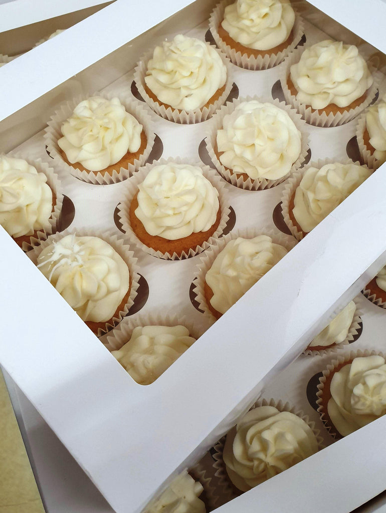 Plain Iced Cupcakes ready for collection in Glasgow!