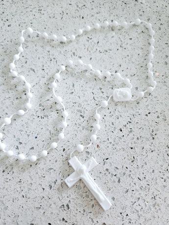 White Rosary Beads (plastic)