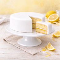Plain Undecorated Iced LEMON CREAM Cake Base