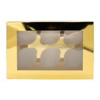 Metallic cupcake box