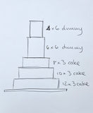 **NEW** Wedding Cake Kit 'Rose Blush' - (Includes the cake)