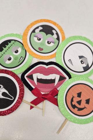 6 Cupcake Picks Decorations (non edible)
