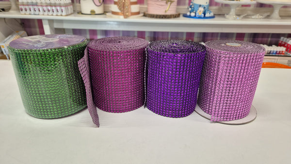 Diamante Effect Mesh Banding (Diamante ribbon)