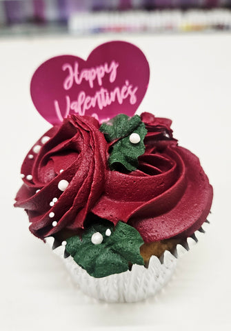 Valentines Acrylic Cupcake Topper