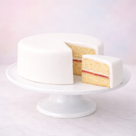 Plain Undecorated Iced VANILLA Sponge Cake Base