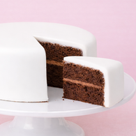 Plain Undecorated Iced CHOCOLATE Cake Base