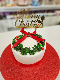 Holly Wreath Complete Cake Kit (Includes the cake)