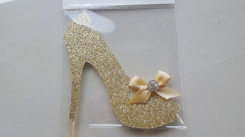 Glitter Shoe Cake Topper