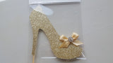 Glitter Shoe Cake Topper
