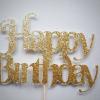Glitter Cake Topper - Happy Birthday