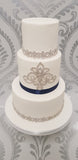 Diamante Crystal Motif Wedding Cake Decoration