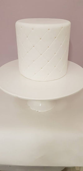 DUMMY Cake ‘QUILTED’ style   - Polystyrene covered with sugarpaste and semi decorated. **2 WEEKS REQUIRED**