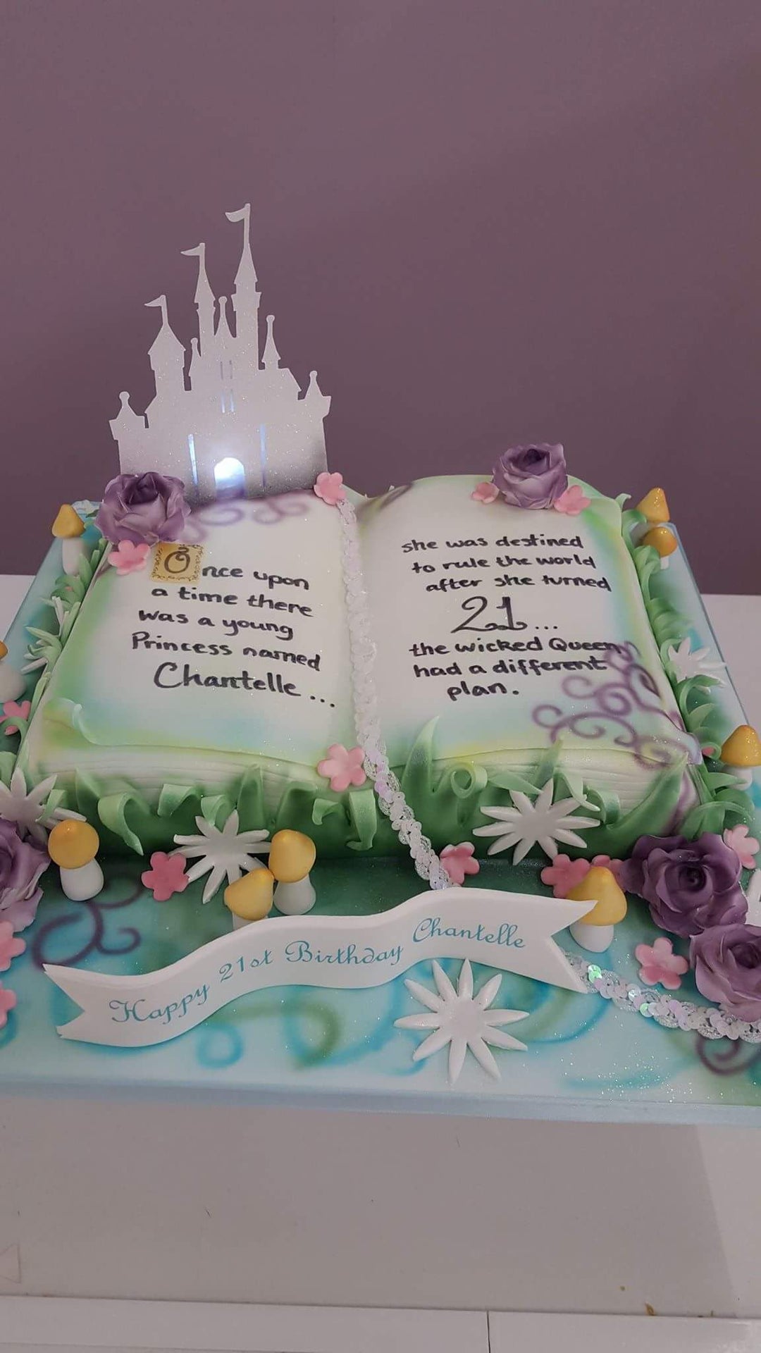 Glitter Cake Topper - Castle