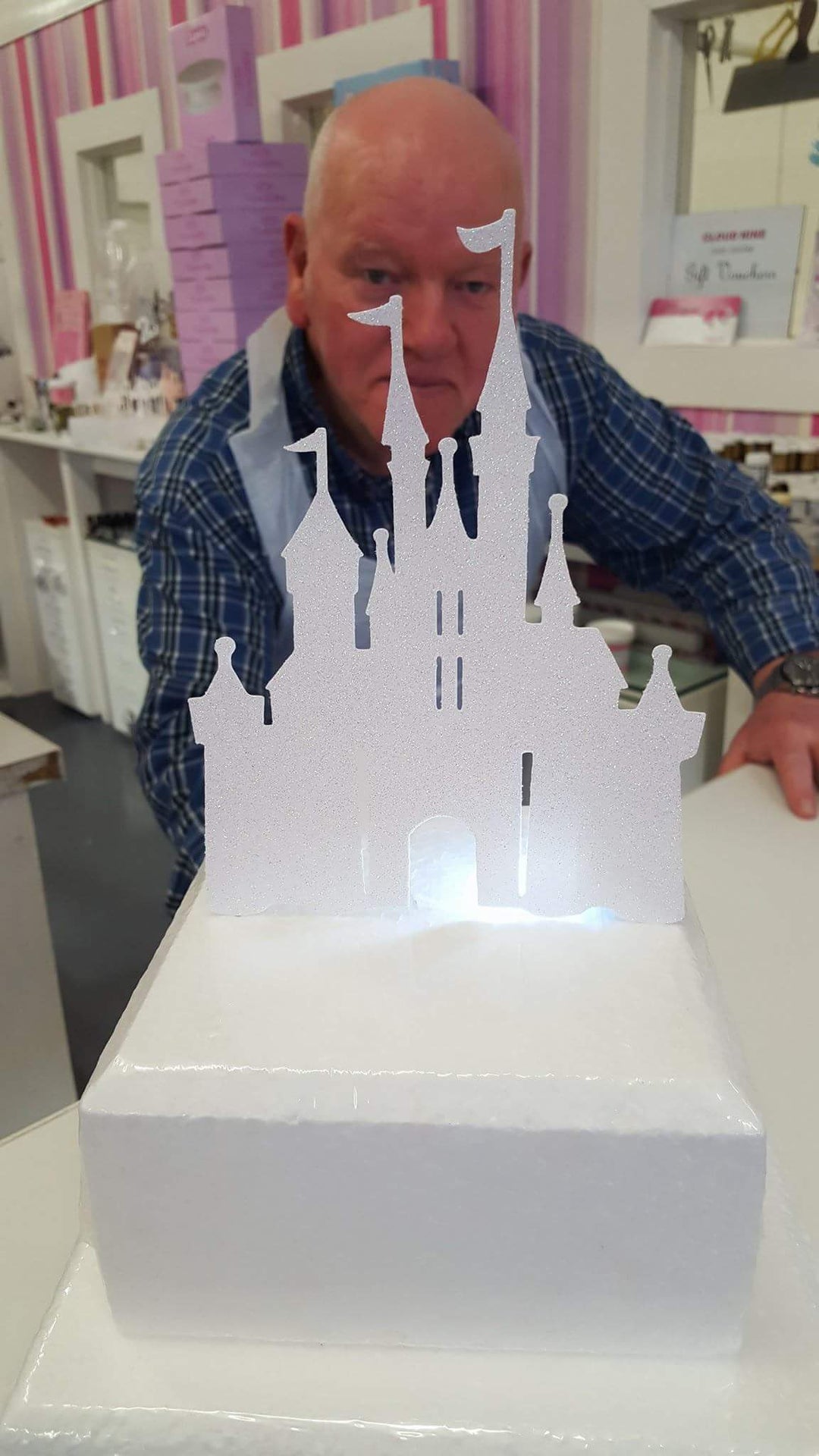 Glitter Cake Topper - Castle