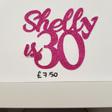 Glitter Cake Topper - Numbers (word)
