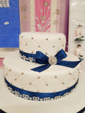 Heart shaped diamante effect cake ribbon 1metre