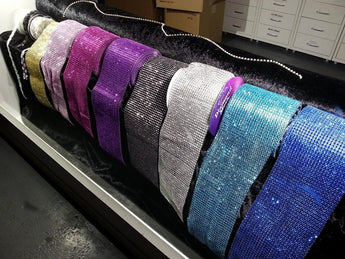 Diamante Effect Mesh Banding (Diamante ribbon)