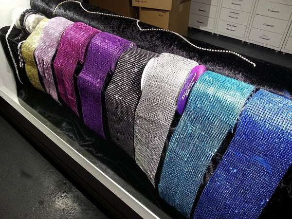 Diamante Effect Mesh Banding (Diamante ribbon)