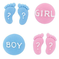 Gender Reveal Sugar Decorations (Pack of 12)