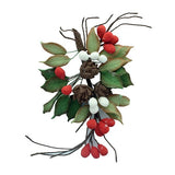 Pine Cone & Holly Spray - Approx 160 X 80mm