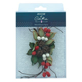 Pine Cone & Holly Spray - Approx 160 X 80mm