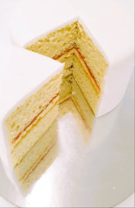 Plain Undecorated Iced VANILLA Sponge Cake Base